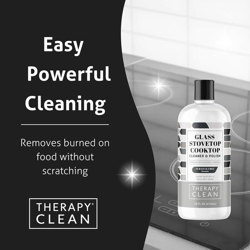 therapy Glass Stove Top Cleaner 16 fl oz. (2 Pack) - Safe for Ceramic, Electric, Induction Stovetops - Image 3